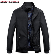 MANTLCONX Autumn Men's Jackets Casual Coats Solid Color Mens Zipper Outwear Mens Brand Clothing Stand Collar Male Bomber Jacket 2024 - buy cheap