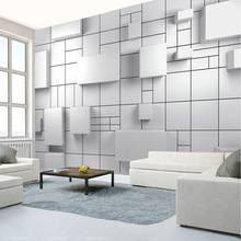 Custom Any Size Mural Wallpaper 3D Geometric Brick Wall Fresco Abstract Creative Living Room TV Sofa Art Wall Papers Home Decor 2024 - buy cheap