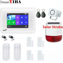 SmartYIBA беспроводной 3G WCDMA Комплект охранной сигнализации WIFI RFID домашняя система охранной сигнализации с Видео IP камерой датчик дыма 2024 - купить недорого