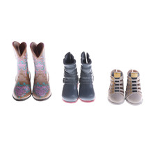 Botas coloridas de tacón alto para mujer, zapatos de moda, botas, ropa para muñeca, accesorios, regalos de Color al azar, 1 par 2024 - compra barato