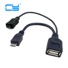 1 шт. Micro USB папа к Micro USB гнездовой хост OTG Кабель-Micro USB адаптер Y сплиттер JYnEE кабель питания OTG 2024 - купить недорого