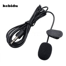 Kebidu cabo de lapela super mini portátil, 3.5mm, com clipe para lapela, microfone, 100-20000hz, para laptop, pc, 1.5m de comprimento 2024 - compre barato