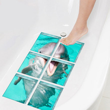 Новые противоскользящие Безопасные наклейки на стену с изображением дельфина, декоративные наклейки для ванной комнаты, самоклеющиеся наклейки на коврик, пленка для домашнего декора 2024 - купить недорого
