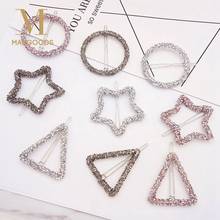 1 Pcs Chic Crystal Rhinestones Hairpin Women Girls Fashion Star Triangle Round Shape Women Hair Clips Barrettes Hair Accessories 2024 - buy cheap