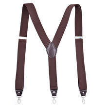 Man's Suspenders Fashion Braces Strong Hook Suspenders Trousers Suspensorio Elastic Strap 3.5*120cm CRBD3C0111-1 2024 - buy cheap