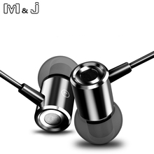 M&J J12 Sport Super Bass Stereo Metal Magnetic Earphone Hands Free Headphone With Micphone Music Headset for Phone PC Tablet 2024 - buy cheap