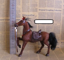 new simulation horse model toy polyethylene saddle brown horse toy decoration gift about 23x7x23cm 2024 - buy cheap