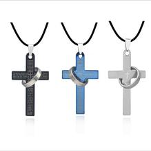 11 Styles Classic Men Cross Pendant Necklace For Male Stainless Steel Necklace Statement Jewelry 23" Link Chain 2024 - buy cheap