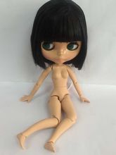 Muñeca blyth articulado para niñas, pelo negro, bronceado, piel, juguete BJD 2024 - compra barato