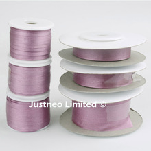 284 Orchid Mist 100% Pure Silk Ribbon for Embroidery Handcraft Double Face Taffeta Silk Tape 2/4/7/10/13/25/32mm,10/30/100m 2024 - buy cheap