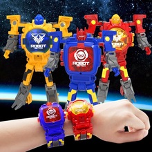 Deformation Robot Action Trasformation Wristwatch Toy Kids Robot Electronic Watch Creative Gifts Educational Toys Watch toy 2024 - buy cheap