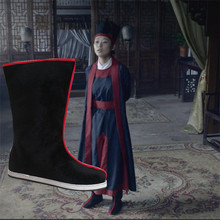 black soldier boots chinese ancient dynasty boots minister officer shoes swordsman cosplay halloween cosplay boots drama shoes 2024 - buy cheap