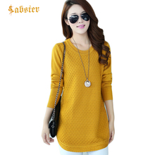 2018 Casual Loose Pullover Sweater Long Sleeve O neck Knitted Sweater Female Autumn Long Plus Size Knitted Sweaters kz215 2024 - buy cheap