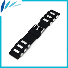 Silicone Rubber Watch Band 24mm for Sony Smartwatch 2 SW2 Stainless Steel Clasp Strap Wrist Loop Belt Bracelet Black + Tool 2024 - buy cheap