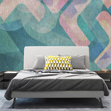 Conjunto de parede decorativo de parede, estilo simples, abstratão geométrica, grande murais 2024 - compre barato