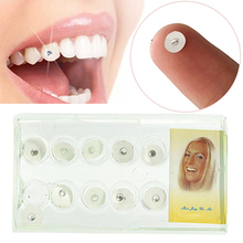 Decoração de dentes odontológicos, ornamento de imitação de cristal brilhante odontológico de 10 lâminas 2mm, decoração oral diy de dentes com caixa de armazenamento 2024 - compre barato