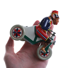 Fun Collectible Retro Monkey Riding A Car Clockwork Tin Toy Home Decor Vintage Wind Up Circus 2024 - buy cheap