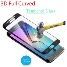 9 H de la cubierta completa 3D curvo de vidrio templado para Samsung Galaxy S6 borde S6 Edge Plus S7 S8 de pantalla color del Protector de la película 2024 - compra barato