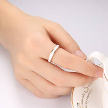 AZIZ BEKKAOUI DIY Simple Style Black / White Rings for Women Engrave Name Female Ring Friendship Ring Jewelry Dropshipping 2024 - buy cheap