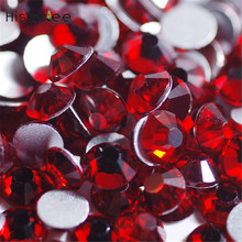 Piedras preciosas Rojas brillantes de alta calidad, cristal brillante 3D, parte posterior plana, accesorio de decoración de diseño de uñas sin Hotfix, 144-72 Uds. 2024 - compra barato