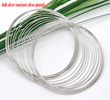 DoreenBeads Handmade Silver Color Memory Beading Wire for Bracelet DIY Women Making Jewelry Findings 65mm-70mm Dia.,200Loops 2024 - buy cheap