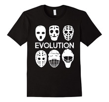 Camiseta de la evolución de la máscara de portero, regalo, jugador de Hockey sobre hielo, Camiseta corta de moda con estampado original, personalizar camisas, 2019 2024 - compra barato
