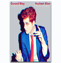 Novo e quente gerard maneira hesitante alien pop música-seda arte poster adesivo de parede decoração presente 2024 - compre barato