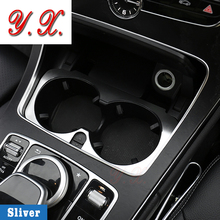 Suporte de copo para água decorativo, adesivo, para mercedes benz w205 w204 c class e class w213 glc abs 2024 - compre barato