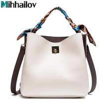 2020 PU Leather Women Handbag Ribbon Summer Bucket Fashion Women Bag Bolsa Ladies Tote Bag New Shoulder Bags Girl sac XS-459 2024 - buy cheap