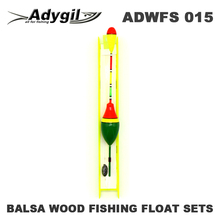 Adygil-Juego de flotadores de pesca de madera Balsa, flotación ADWFS 015, 3g, 83cm longitud de línea, tamaño del gancho #10, 5 unids/lote 2024 - compra barato