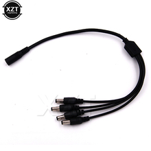 Portable 5.5x2.1mm DC Power Cable 1 Female to 4 Male Plug Splitter Adapter for Security CCTV Camera 2024 - buy cheap