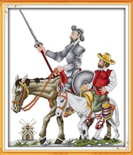 Don Quixote People Needlework,Cross stitch,Sets For Embroidery kits, Printed Patterns Counted Cross-Stitching,DIY Handmade 2024 - buy cheap