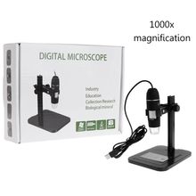 Portátil USB Microscópio Digital 1000X2 mp 8 LED Endoscópio Magnifier Camera HD CMOS Sensor + Elevador + Que Regem calibração Stand 2024 - compre barato