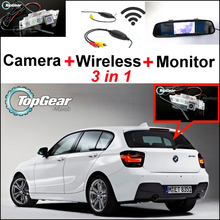 Для BMW 1 M1 F20 F21 3 в 1 специальная Wi-Fi камера + беспроводной ресивер + зеркальный монитор, легкая сборка, система заднего вида для парковки 2024 - купить недорого