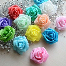 5 см головы, 100 шт. разноцветные искусственные маленькие пенопластовые розы из ЭВА, самодельные целующиеся шарики, украшение для свадьбы, корсажные цветы на запястье 2024 - купить недорого
