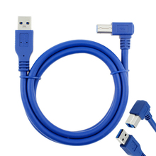 For Computer PC Laptop USB 3.0 A Male AM to USB 3.0 B Type Male BM Extension Printer Wire Cable USB3.0 Cable 2M elbow 90 degrees 2024 - buy cheap