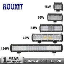 18W 36W 54W 72W 126W 4x4 Offroad Led Light Bar For Cars Combo Beams Off road SUV ATV Tractor Boat Excavator 12V 24V Work Lights 2024 - buy cheap