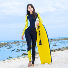 Женские костюмы для дайвинга из лайкры 0,5 мм, боди, женские гидрокостюмы, оборудование для подводного плавания с длинными рукавами, защита от сыпи для серфинга 2024 - купить недорого