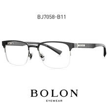 BOLON, углеродное волокно, многофокальные очки, оправы для мужчин, квадратные прогрессивные очки, полуоправы, мужские Оптические очки BJ7058 2024 - купить недорого