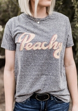 Camiseta para mujer de verano con estampado de letras Peachy, camiseta de manga corta con cuello redondo, informal, gris oscuro, 2019 2024 - compra barato