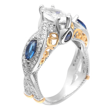 Anillo de circón claro azul oval de lujo de moda 2018, anillos de plata, joyería para mujeres, joyería de compromiso de boda 2024 - compra barato