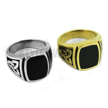 Claddagh-anillo de acero inoxidable con nudo celta para hombre, joyería con diseño egipcio, estilo dorado y plateado, venta al por mayor, SWR0354 2024 - compra barato