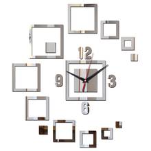top sale wall sticker clocks home decor acrylic mirror surface modern furniture square diy stickers art 2024 - buy cheap