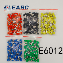 E6012 tubo aislante terminales 6MM2 100 unids/pack Cable de conector de Cable aislante Terminal crimpado aislado conector E- 2024 - compra barato