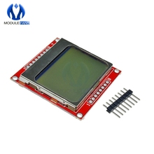 Módulo LCD de matriz de puntos, adaptador de retroiluminación blanca de Monitor de pantalla, PCB, 84x48, 84x48, 5110, para controlador Arduino, 3,3 V, 5 uds. 2024 - compra barato
