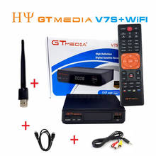 10pcs GTMEDIA V7S Freesat V7s  WIFI av cable DVB-S2 HD Youtube PowerVU CCaam Newcamd GTMEDIA V7S  freesat v7s satellite receiver 2024 - buy cheap