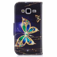 Leather Cases For Samsung Galaxy J3 2016 Case For Fundas Samsung Galaxy J3 Case Cover Butterfly Flip wallet Phone Bag 2024 - buy cheap