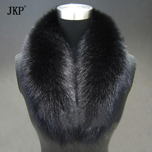 Jkp modelos de outono e inverno de gola de pele de raposa natural fofinha, pele de guaxinim real quente e elegante, cachecol de tamanho grande 2024 - compre barato