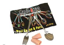 Multiplying Mani cuchara y tenedor DVD truco-Close Up Magic, truco de magia 2024 - compra barato