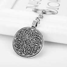 HEYu Viking Rune Amulet Wiccan Keychain Holder Irish Knot Cross Pendant Keyrings Metal Keys Holder 2024 - buy cheap